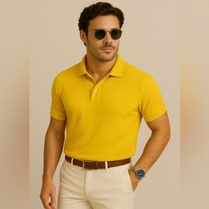The Rail Men's Yellow Polo Shirt